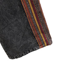 Stonewashed Hippie Pants with Woven Side Panels