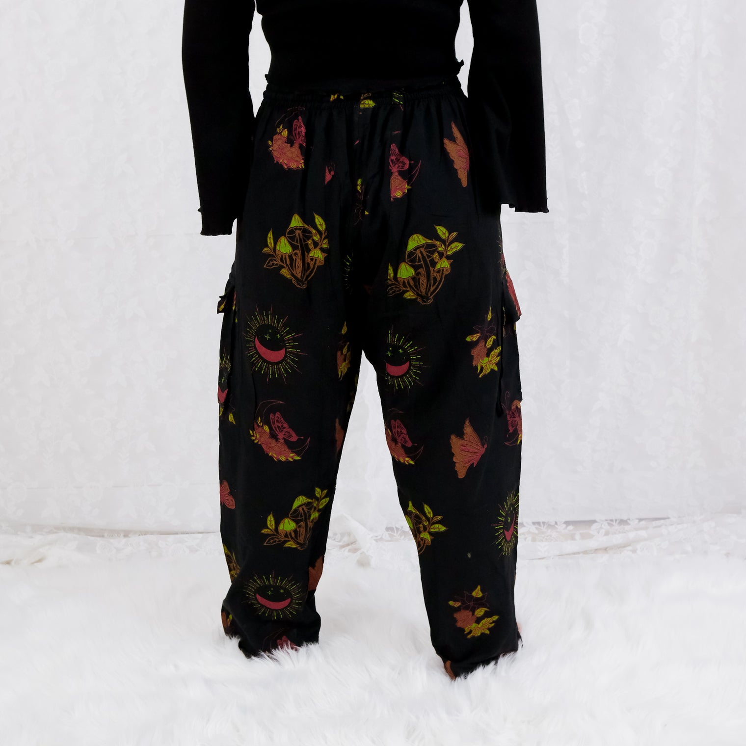 Whimsy Goth Cotton Cargo Pants
