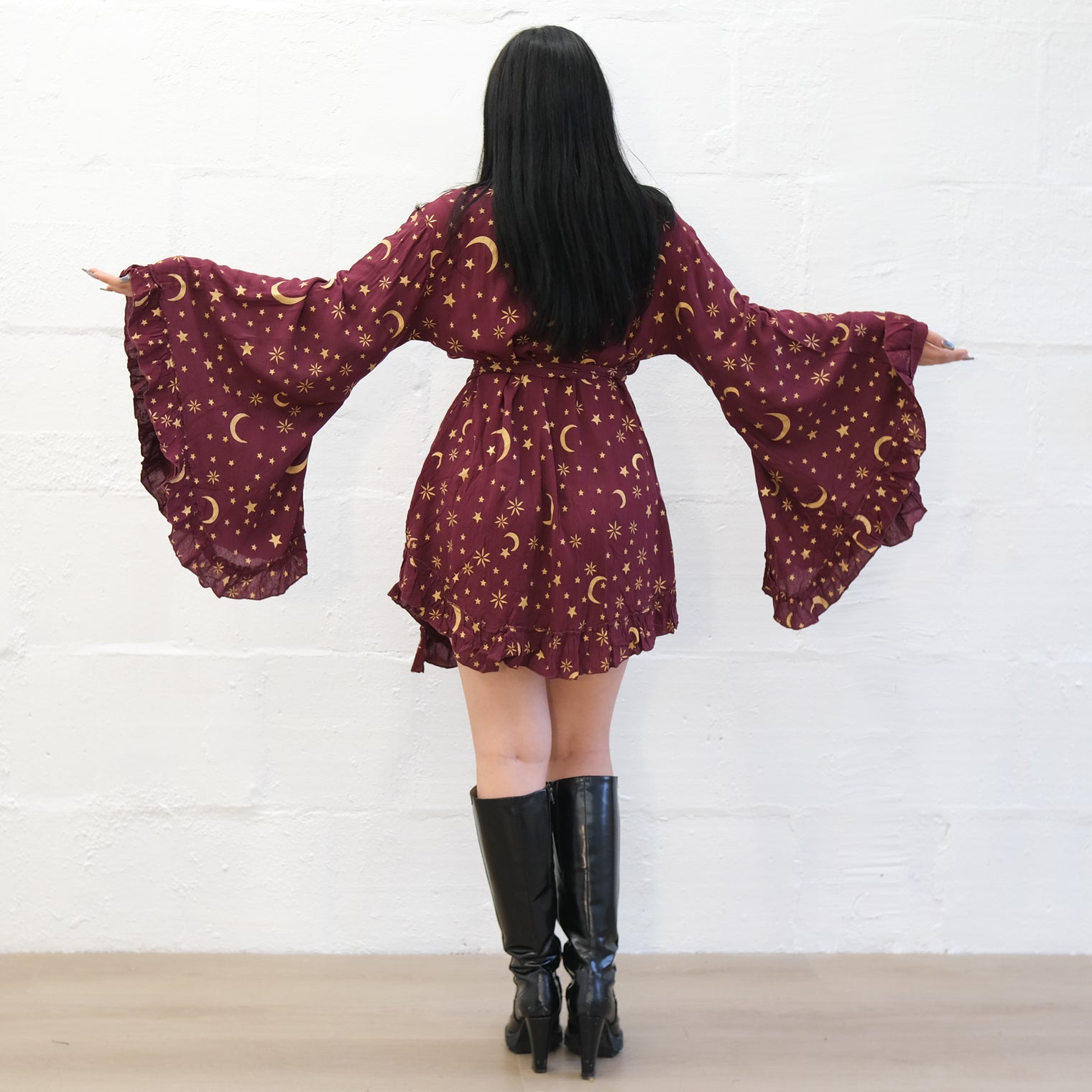 Celestial Goddess Boho Wrap Dress