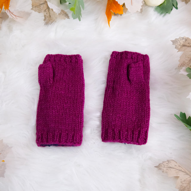 Floral Embroidered Knitted Winter Handwarmer