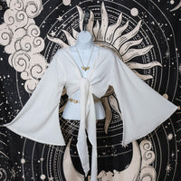 Solid Cotton Wrap Top