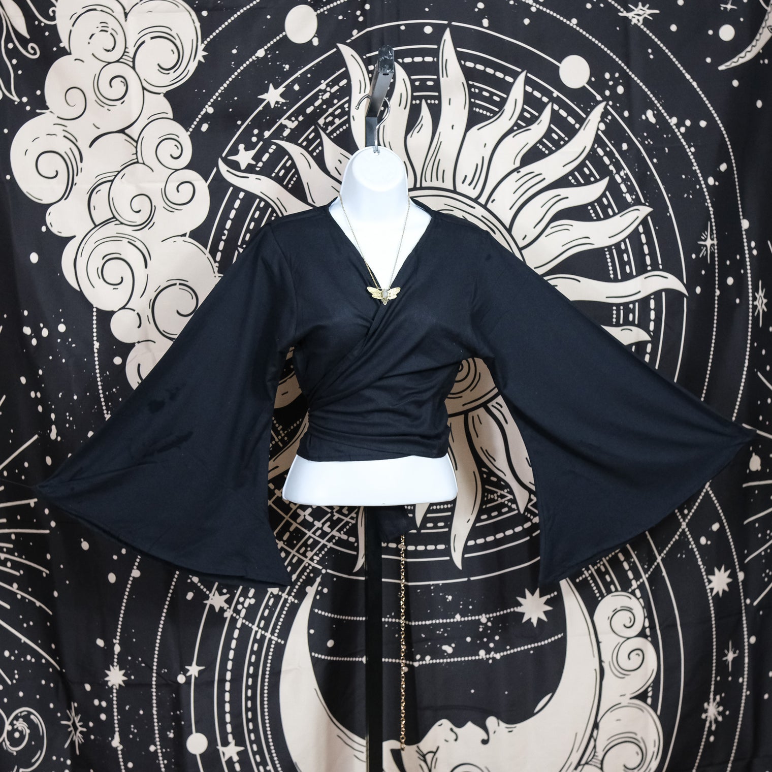 Solid Cotton Wrap Top