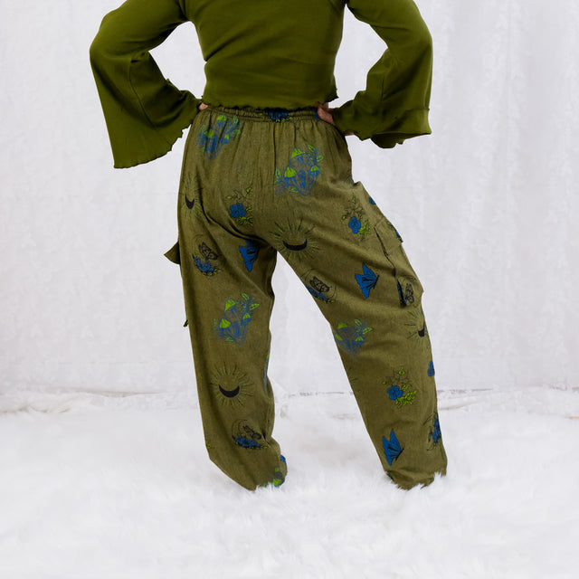 Whimsy Goth Cotton Cargo Pants