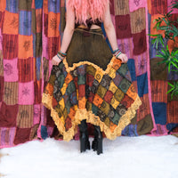 Patchwork Celestial Lace Asymmetrical Skirt