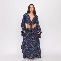Wanderer Aviary Flowy Skirt and Ruffle Sleeve Top