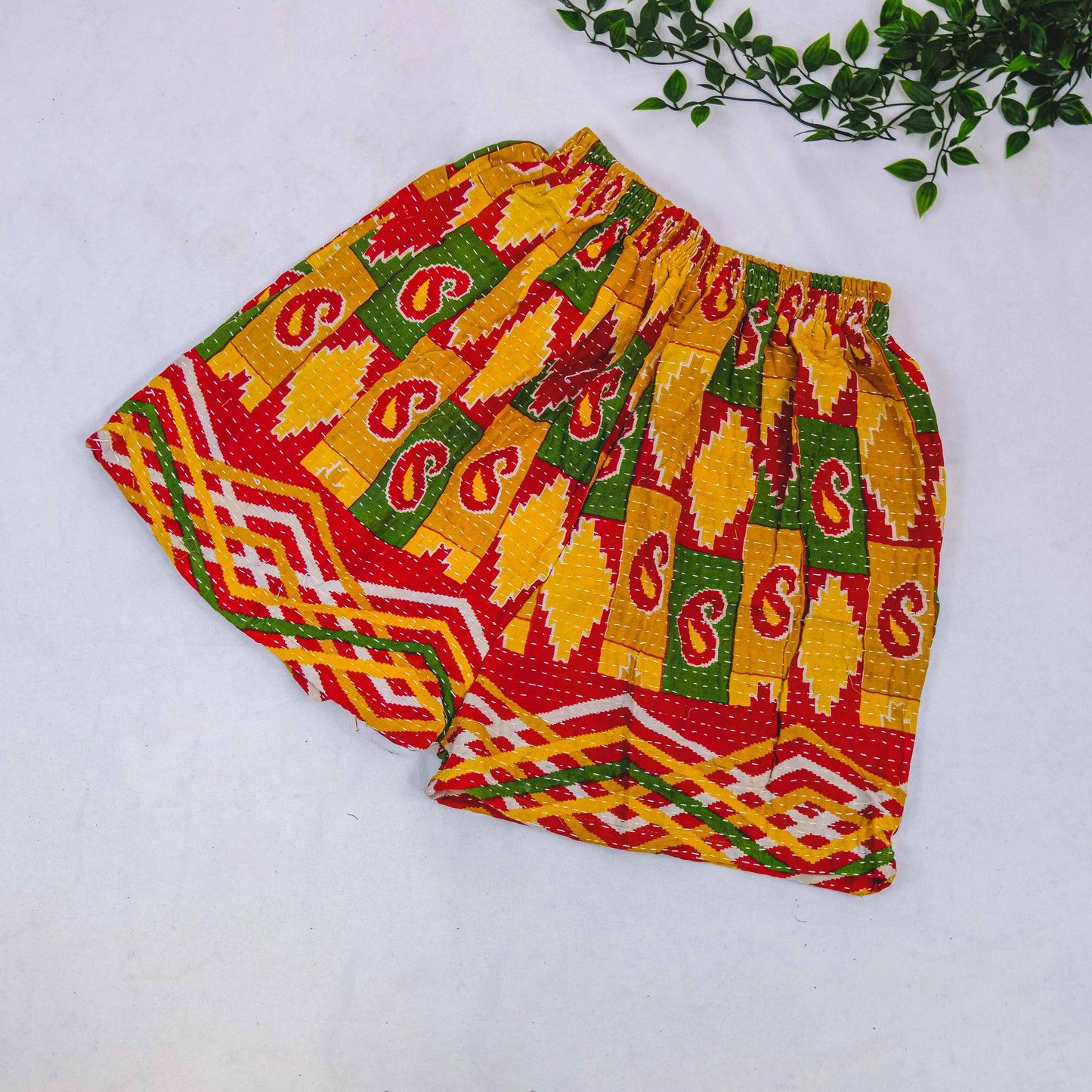 Bohemian Style Cotton Upcycled Shorts