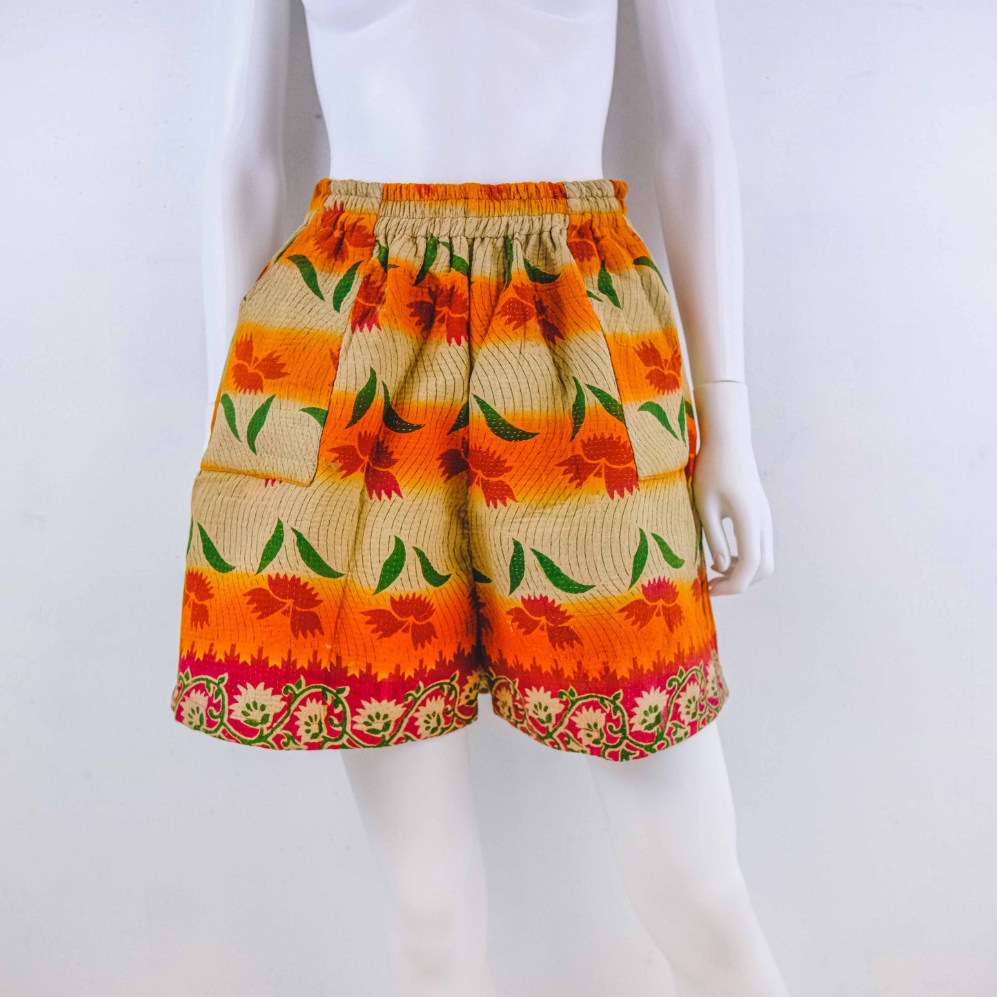 Bohemian Style Cotton Upcycled Shorts