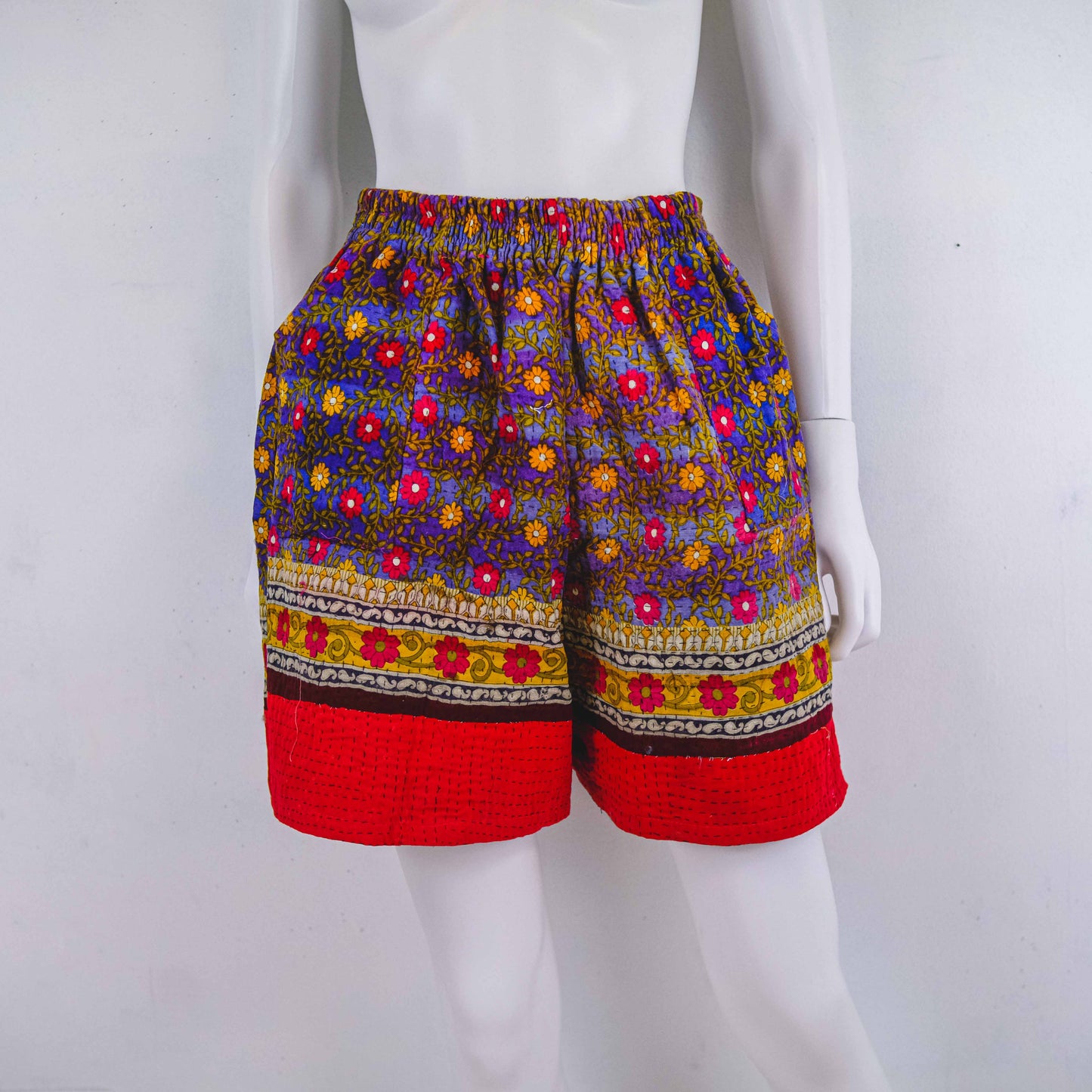 Bohemian Kantha Summer Shorts