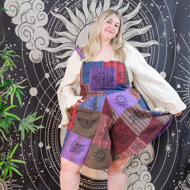 Patchwork Flowy Wide Leg Romper