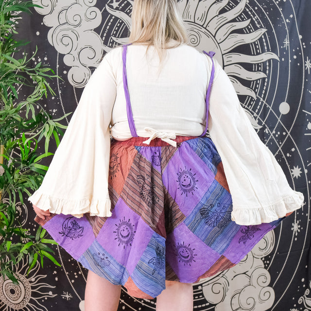 Patchwork Flowy Wide Leg Romper