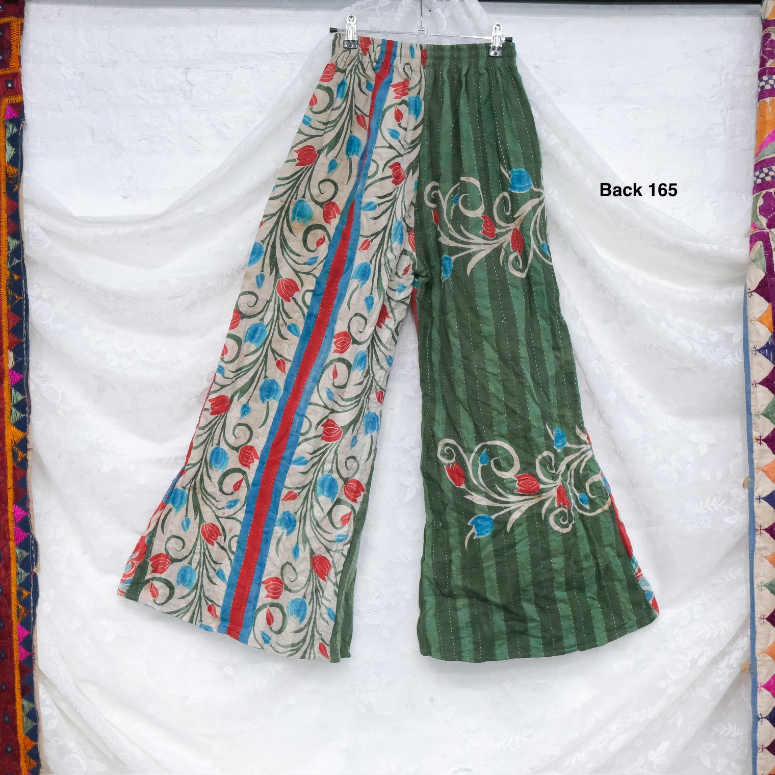 Kantha Stitched Bliss Flowy Leg Pants