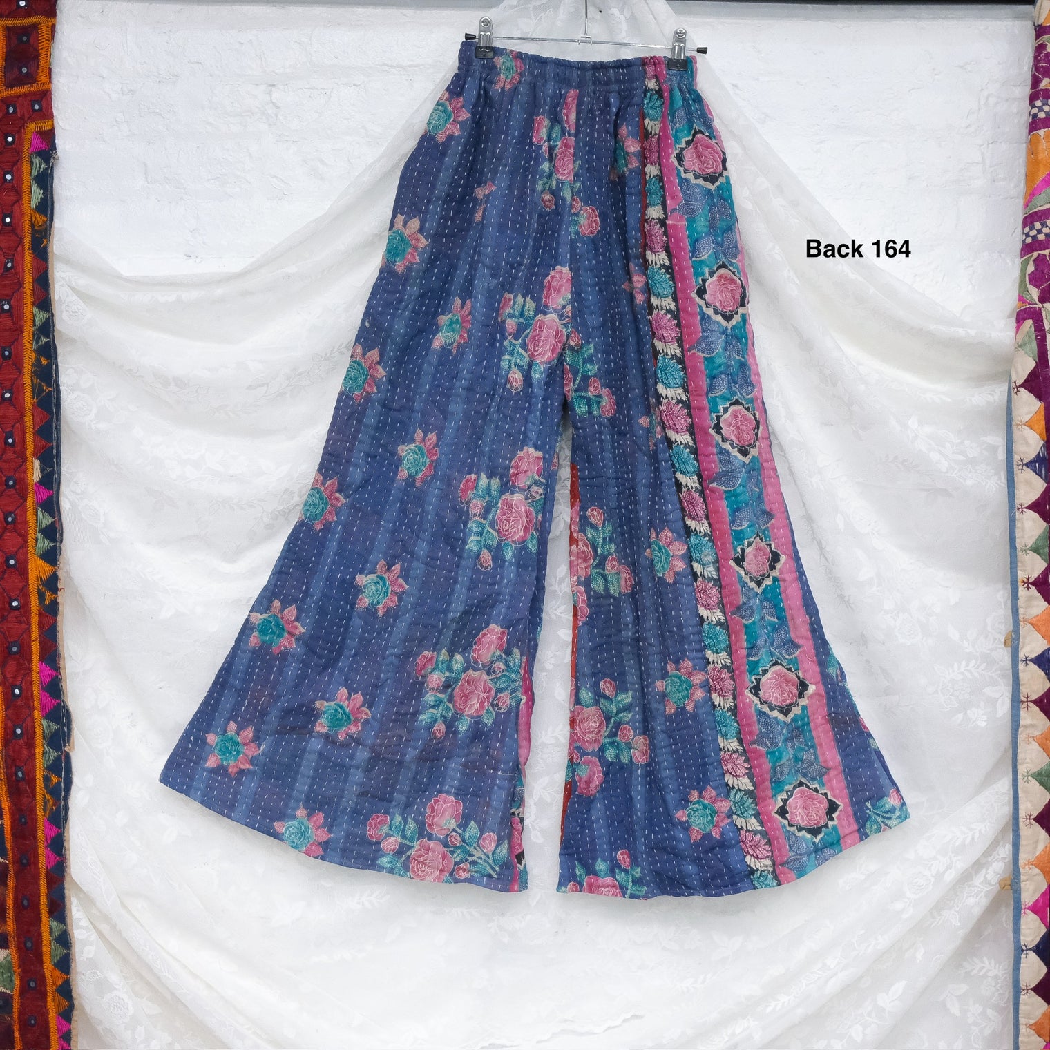 Kantha Stitched Bliss Wide Leg Pants