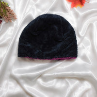 Knitted Floral Embroidery Beanie