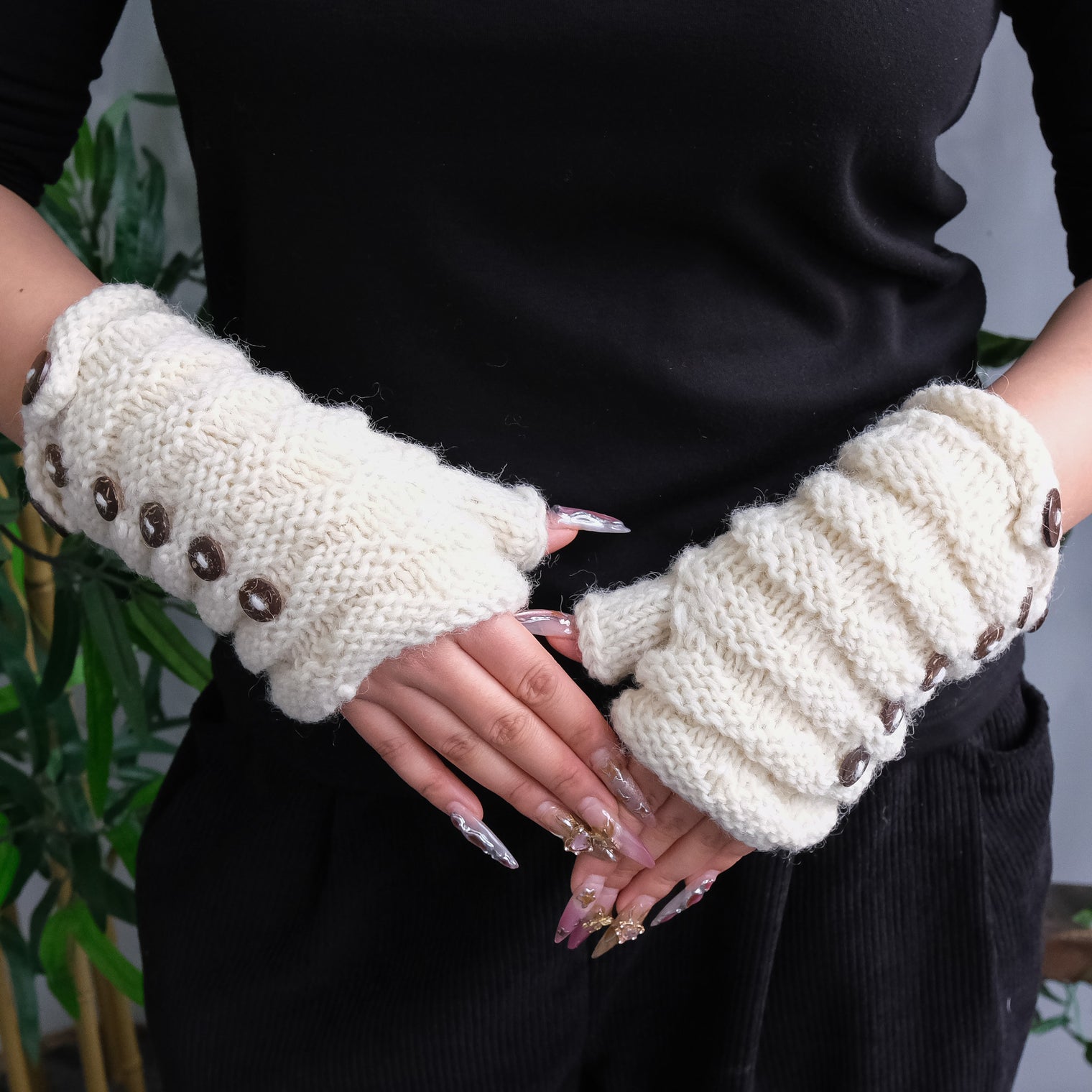 Knitted Fleece Lined Winter Handwarmer