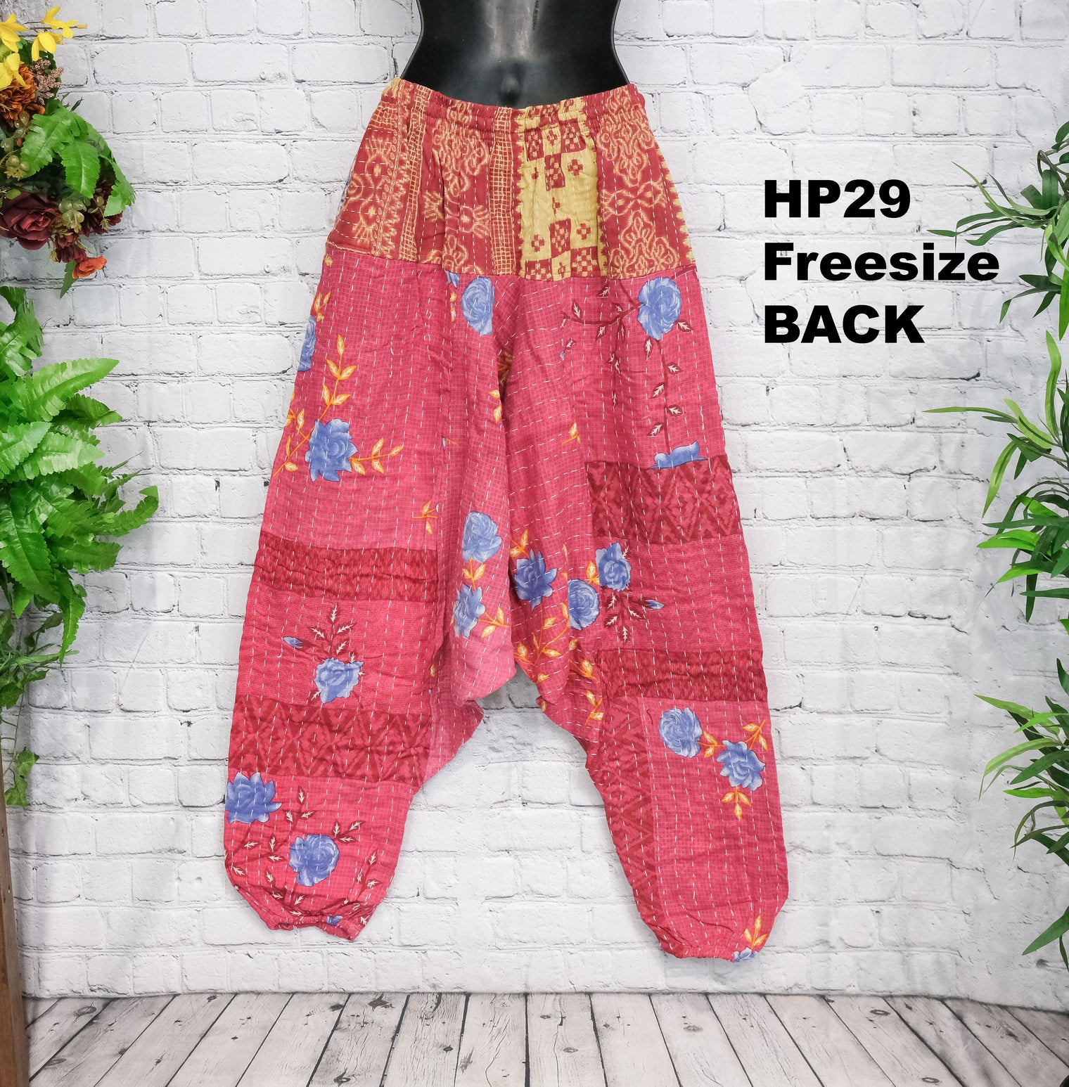 Cotton Kantha Harem Pants