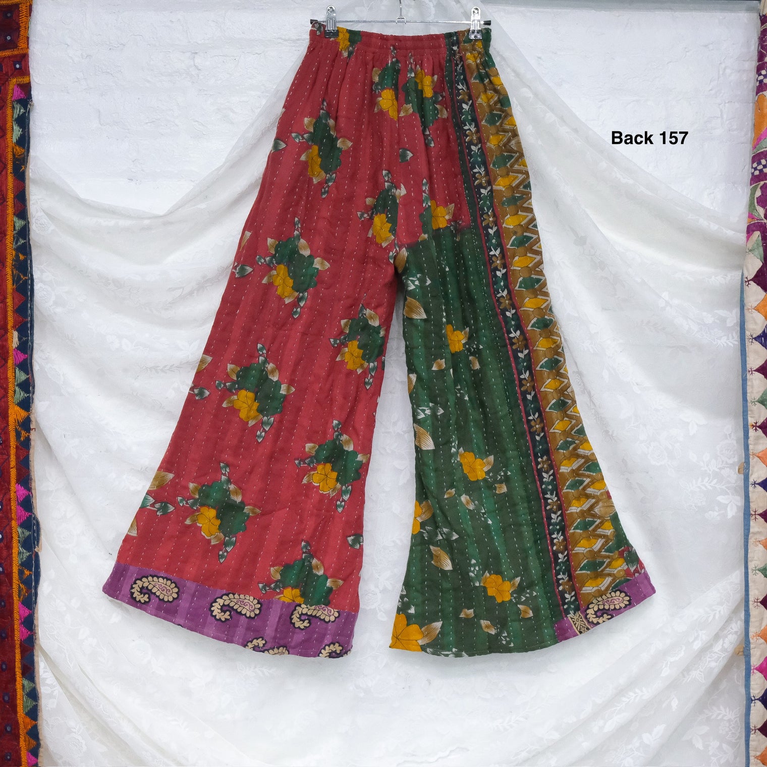 Kantha Wide Leg  Boho Pants
