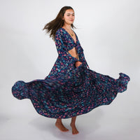 Wanderer Aviary Flowy Skirt and Ruffle Sleeve Top