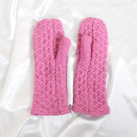Knit Solid Color Winter Mittens