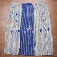 Mystic Evil Eye Stripe Cotton Pants