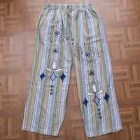 Mystic Evil Eye Stripe Cotton Pants