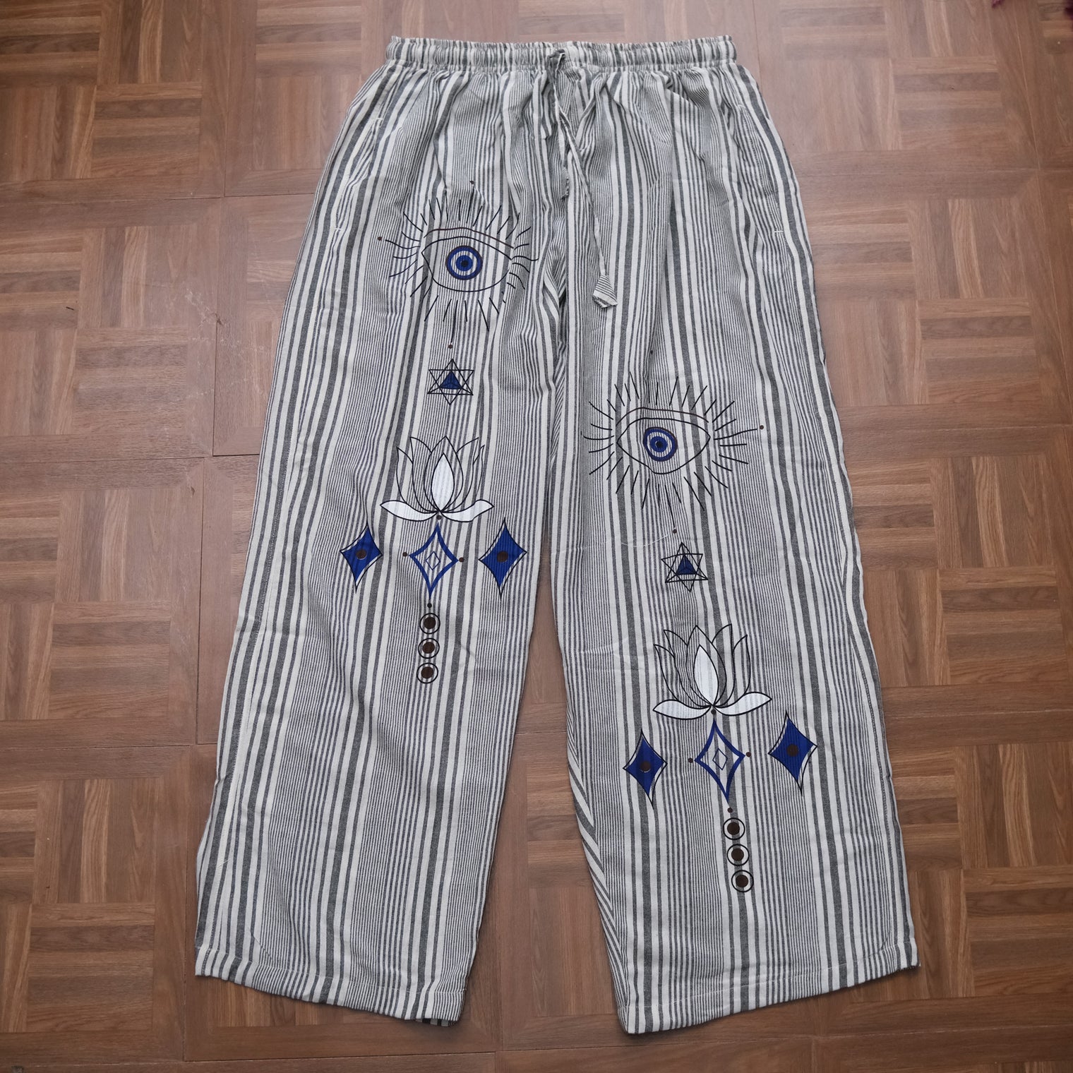 Mystic Evil Eye Stripe Cotton Pants