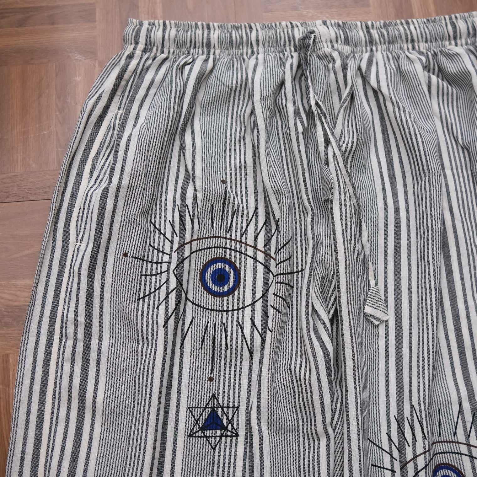 Mystic Evil Eye Stripe Cotton Pants