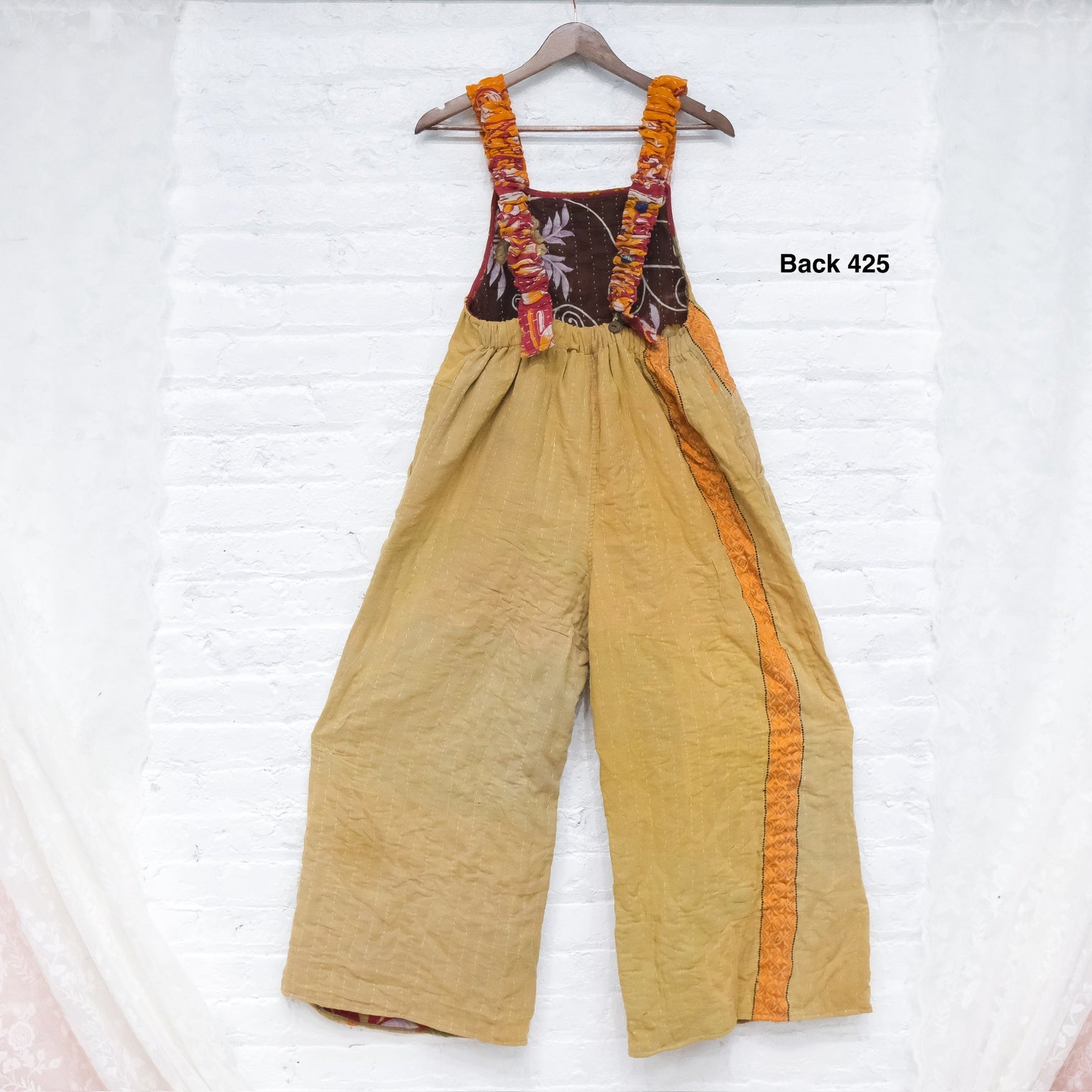Kantha Wide Leg Jumpsuit with Pockets