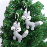 Handmade Felt Woodland Fox Christmas Ornament