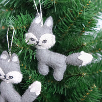 Handmade Felt Woodland Fox Christmas Ornament
