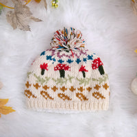 Knitted Crochet Mushroom Bobble Hat