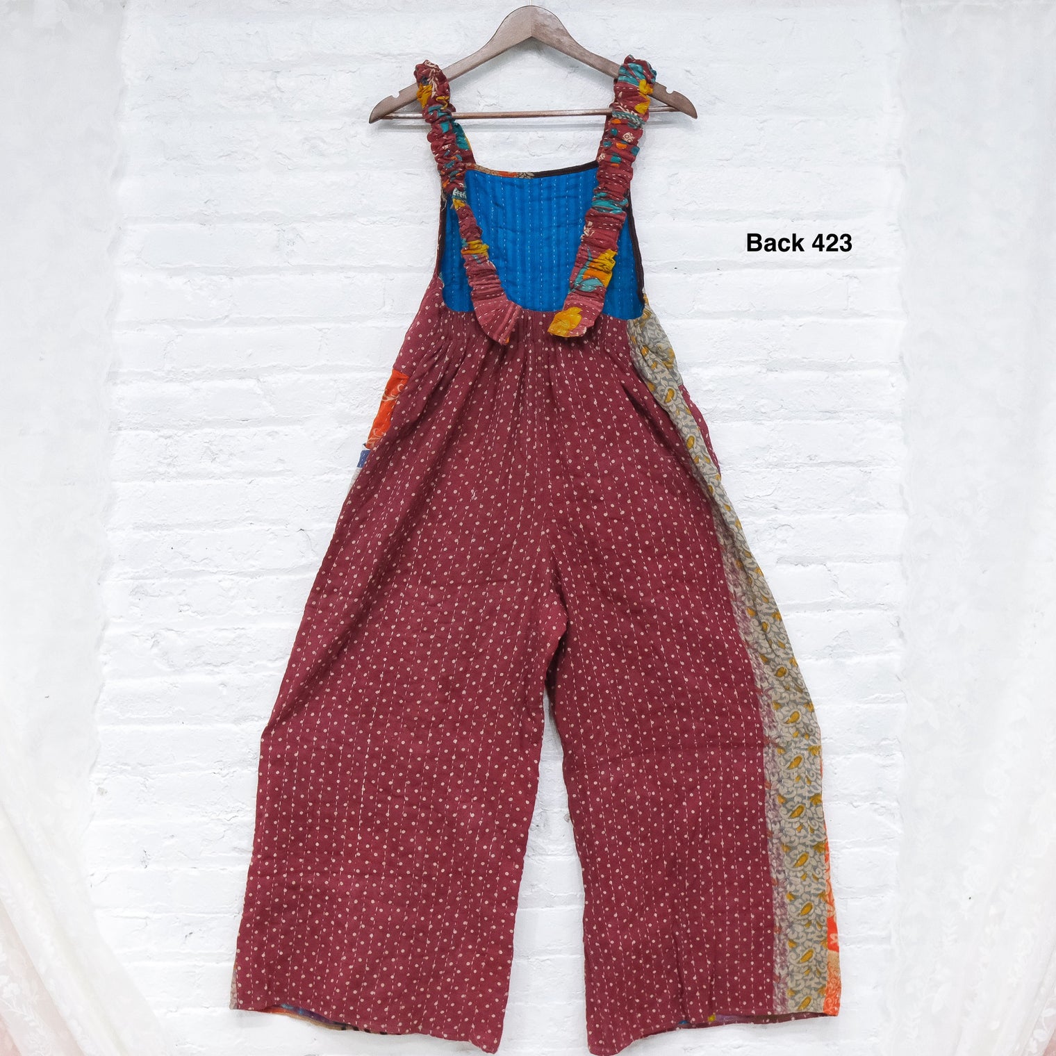 Kantha Wide Leg Jumpsuit with Pockets
