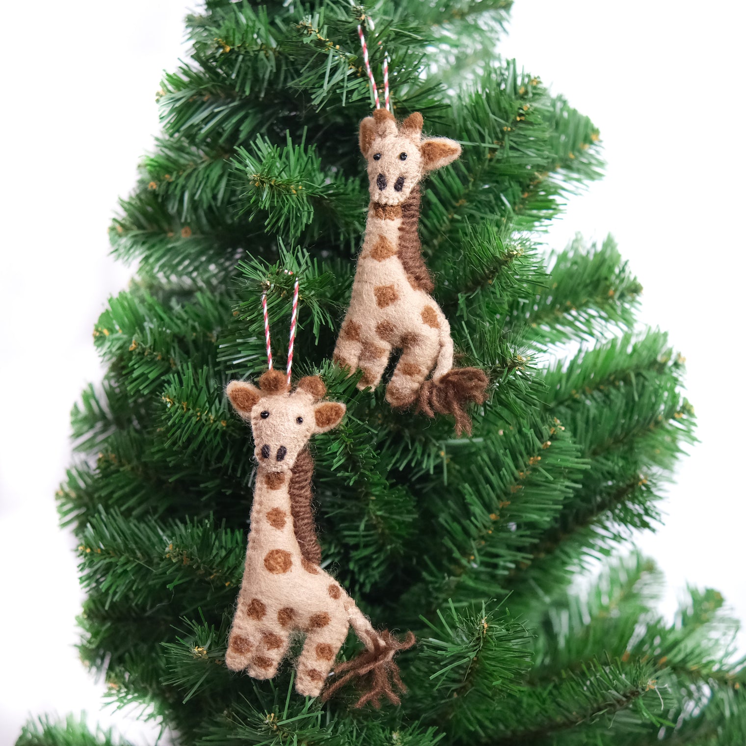 Handmade Felt Giraffe Christmas Ornament