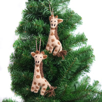 Handmade Felt Giraffe Christmas Ornament