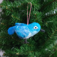 Whimsical Holiday Bird Decor Ornament