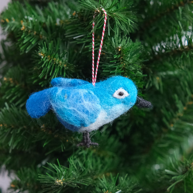 Whimsical Holiday Bird Decor Ornament