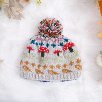 Knitted Crochet Mushroom Bobble Hat