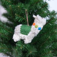 Handmade Felt Llama Alpaca Ornament