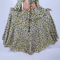 Wanderer Aviary Flowy Skirt and Ruffle Sleeve Top