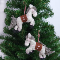 Handmade Felt Horse Ornament