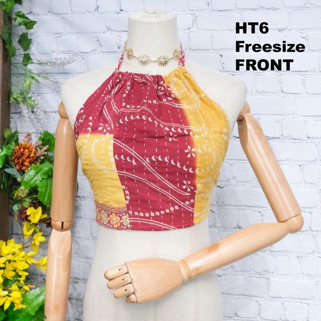Kantha Bohemian  Reversible Halter Top