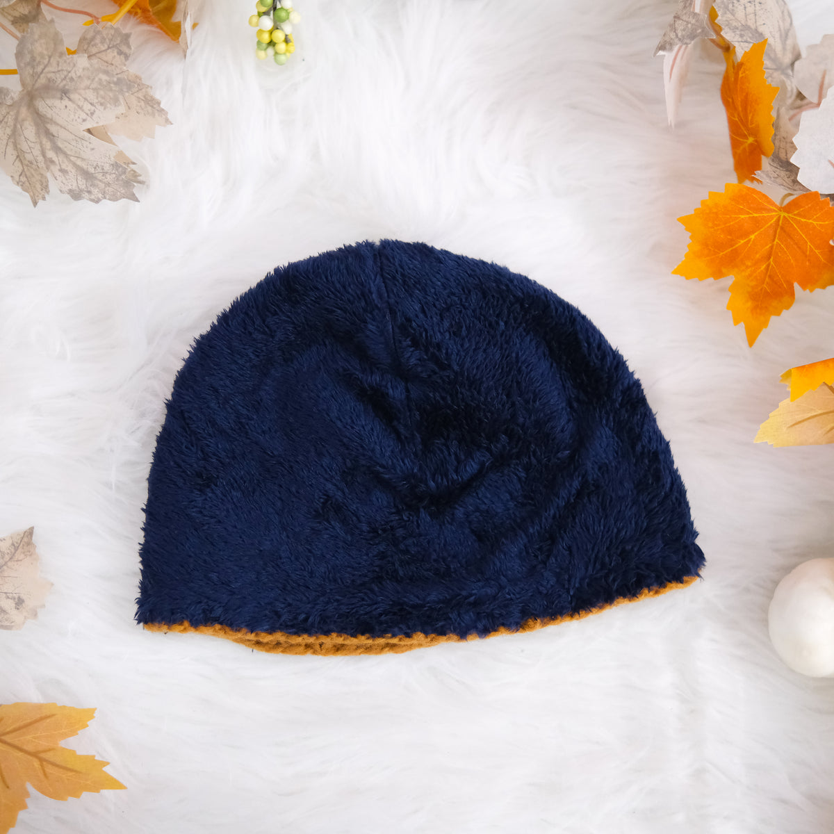Knitted Floral Embroidery Beanie