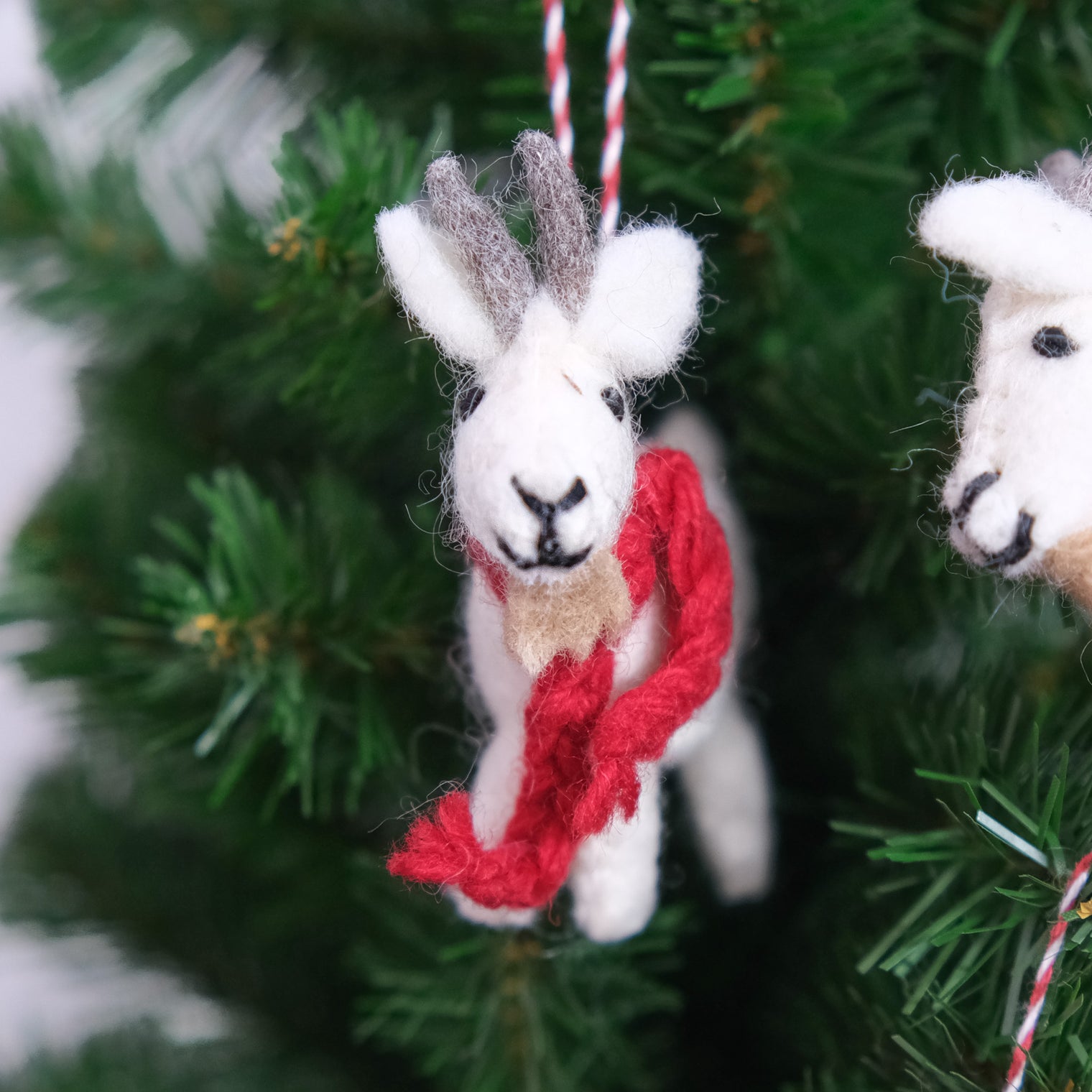Handmade Felt Goat Ornament