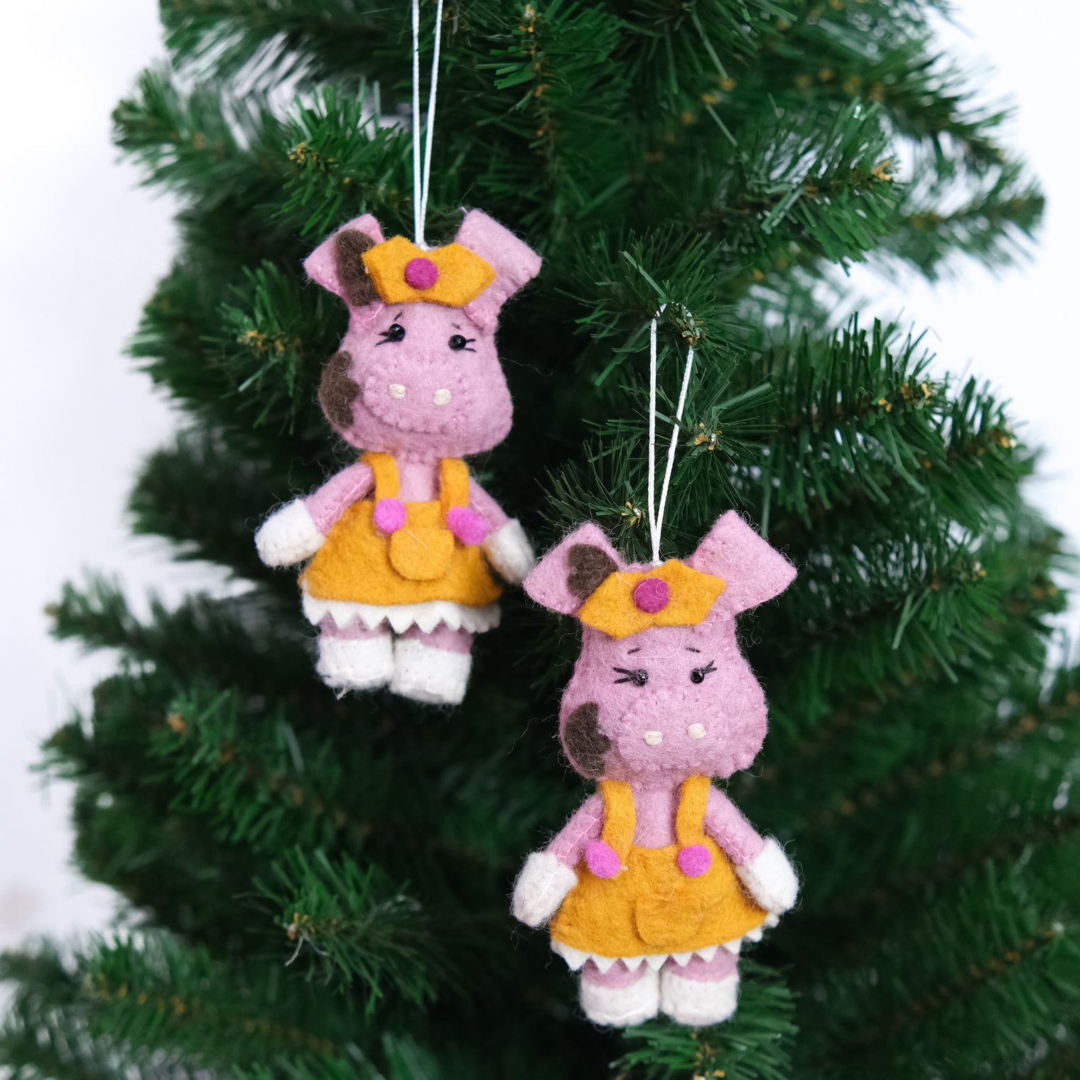Handmade Felt Calf Ornament