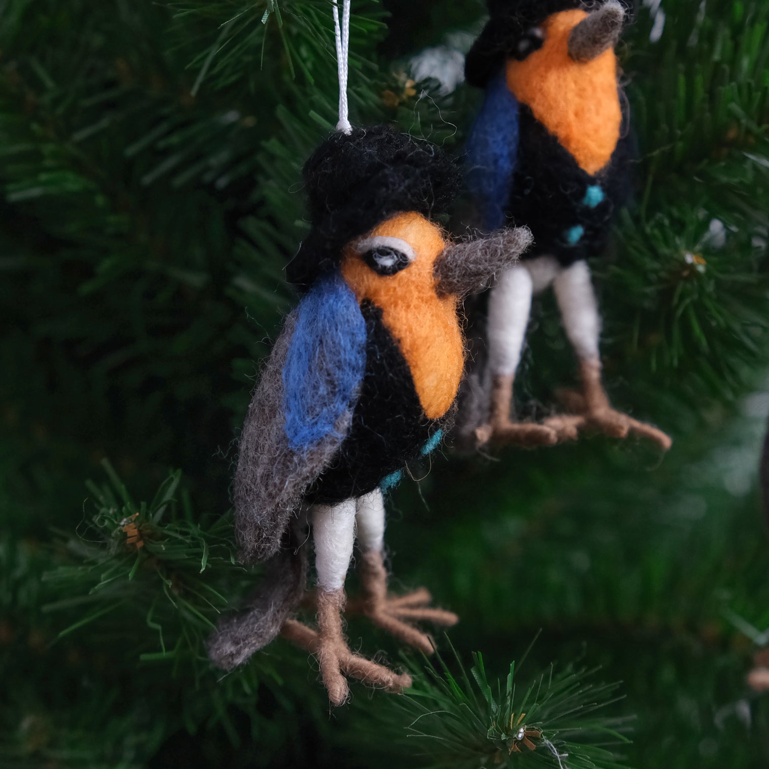 Handmade Felt Robin Bird Ornament