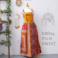 Kantha One of a Kind Plus Size  Bib Dress