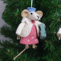 Wool Medical Mouse Christmas Decoration