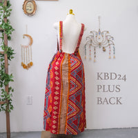 Kantha One of a Kind Plus Size  Bib Dress