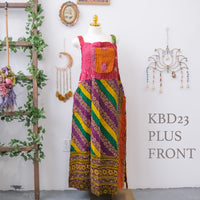 Kantha One of a Kind Plus Size  Bib Dress