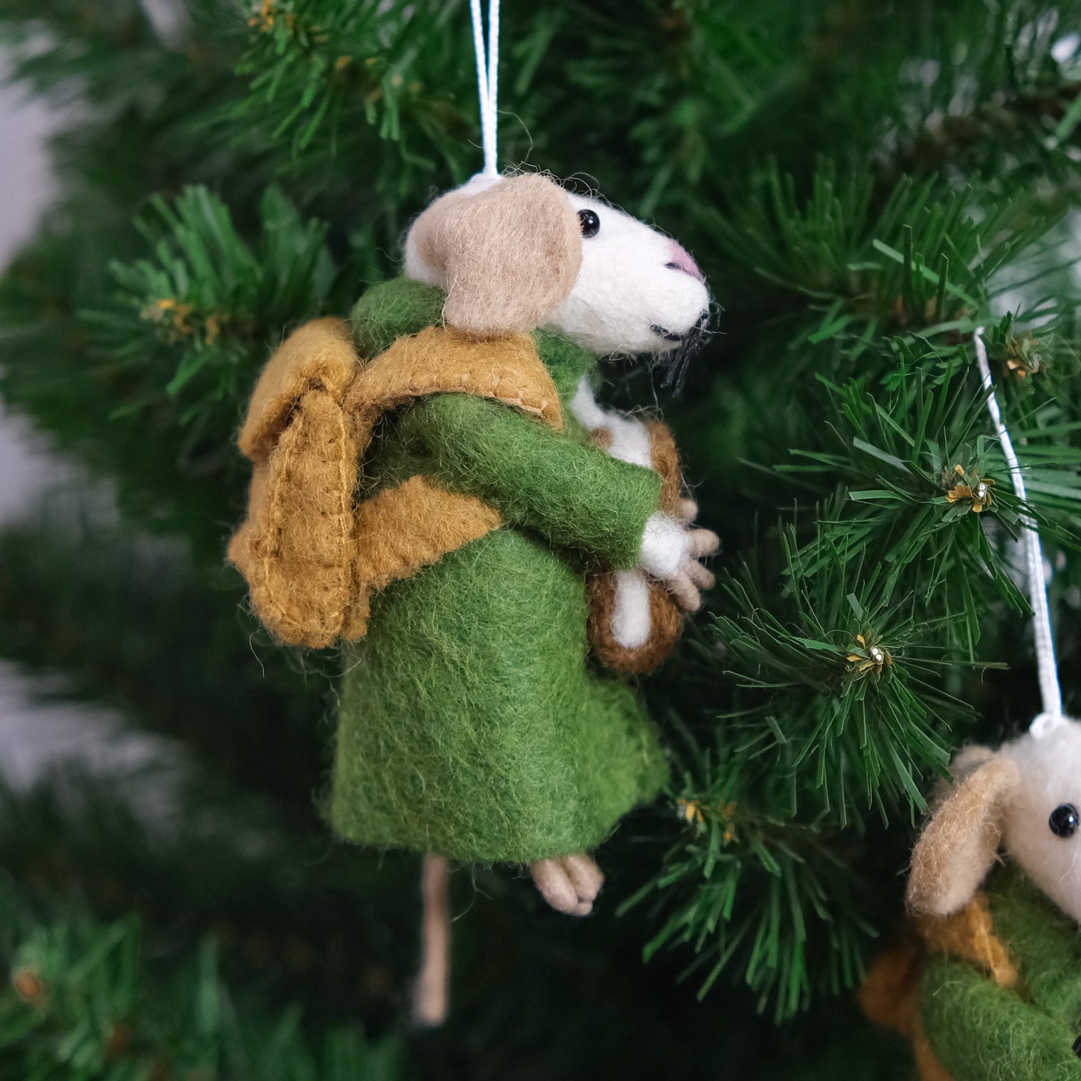 Wool Mouse Christmas Ornament