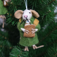 Wool Mouse Christmas Ornament